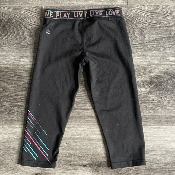 GUC C9 By Champion Girls Athletic Capri Leggings-Black-Size 6/6X - Picture 5 of 5